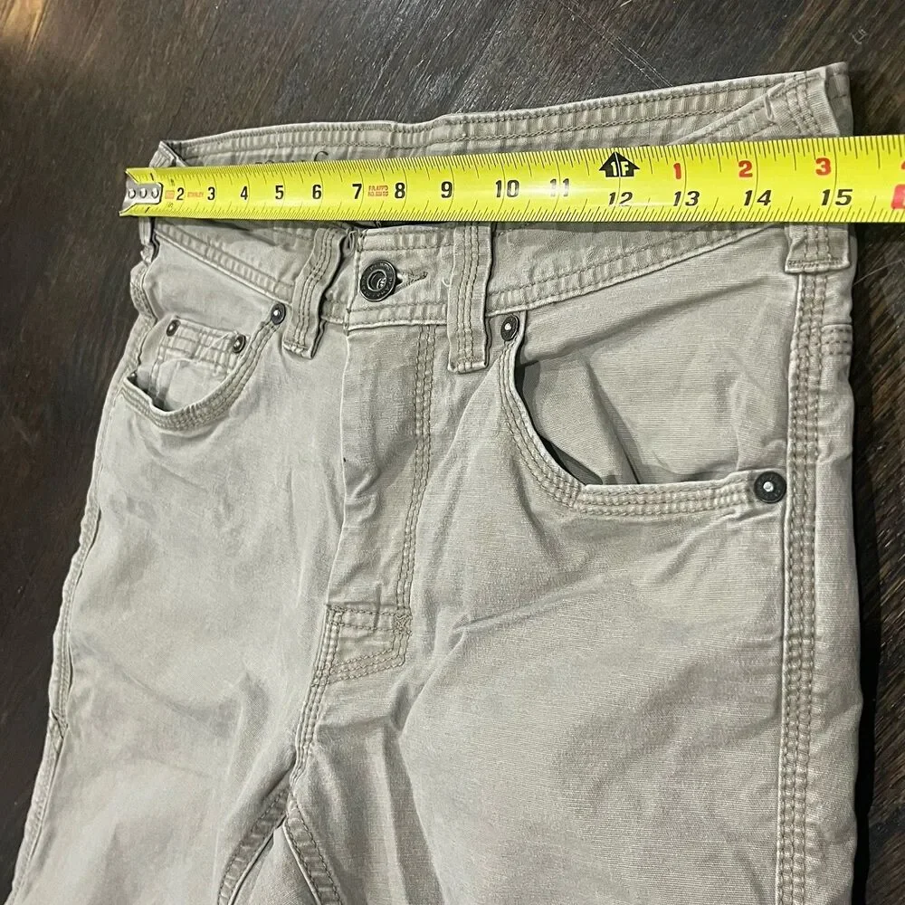 PrAna Bronson Pants Men's 28x32‎  Brown Washed Canvas Hiking Gorpcore (30x32)